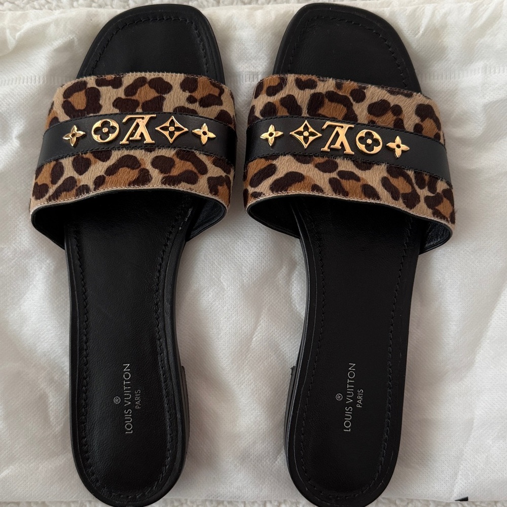 Louis Vuitton leopard revival flat mules - Picture 7 of 15
